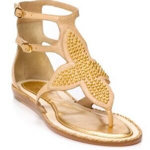 Kate Spade New York Gold Studded Sandals